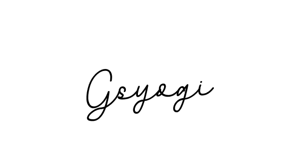 Make a beautiful signature design for name Gsyogi. With this signature (BallpointsItalic-DORy9) style, you can create a handwritten signature for free. Gsyogi signature style 11 images and pictures png