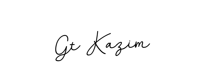 You should practise on your own different ways (BallpointsItalic-DORy9) to write your name (Gt Kazim) in signature. don't let someone else do it for you. Gt Kazim signature style 11 images and pictures png