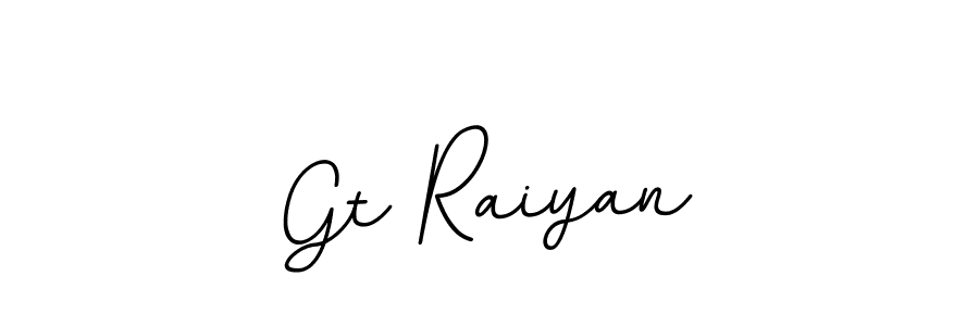 Create a beautiful signature design for name Gt Raiyan. With this signature (BallpointsItalic-DORy9) fonts, you can make a handwritten signature for free. Gt Raiyan signature style 11 images and pictures png