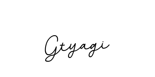 Create a beautiful signature design for name Gtyagi. With this signature (BallpointsItalic-DORy9) fonts, you can make a handwritten signature for free. Gtyagi signature style 11 images and pictures png