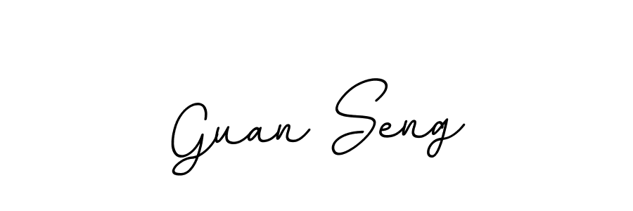 BallpointsItalic-DORy9 is a professional signature style that is perfect for those who want to add a touch of class to their signature. It is also a great choice for those who want to make their signature more unique. Get Guan Seng name to fancy signature for free. Guan Seng signature style 11 images and pictures png
