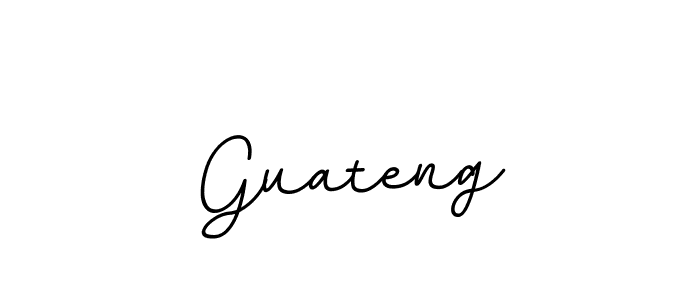 Use a signature maker to create a handwritten signature online. With this signature software, you can design (BallpointsItalic-DORy9) your own signature for name Guateng. Guateng signature style 11 images and pictures png