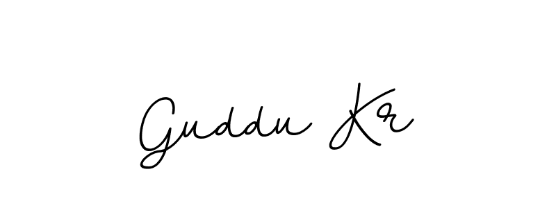 Design your own signature with our free online signature maker. With this signature software, you can create a handwritten (BallpointsItalic-DORy9) signature for name Guddu Kr. Guddu Kr signature style 11 images and pictures png