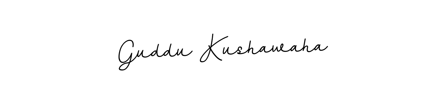 Design your own signature with our free online signature maker. With this signature software, you can create a handwritten (BallpointsItalic-DORy9) signature for name Guddu Kushawaha. Guddu Kushawaha signature style 11 images and pictures png