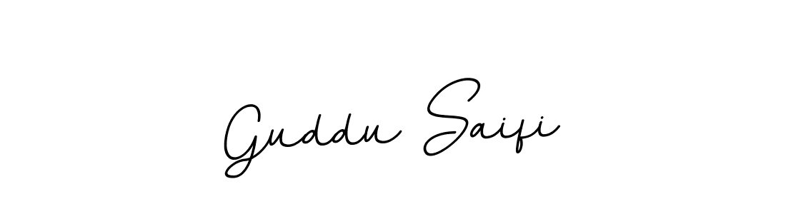 The best way (BallpointsItalic-DORy9) to make a short signature is to pick only two or three words in your name. The name Guddu Saifi include a total of six letters. For converting this name. Guddu Saifi signature style 11 images and pictures png