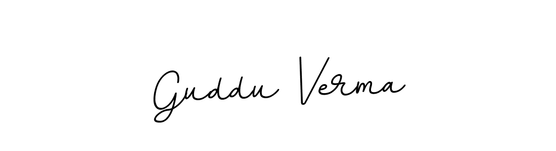 You should practise on your own different ways (BallpointsItalic-DORy9) to write your name (Guddu Verma) in signature. don't let someone else do it for you. Guddu Verma signature style 11 images and pictures png