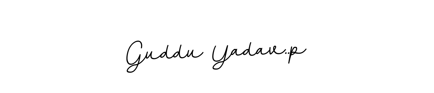 BallpointsItalic-DORy9 is a professional signature style that is perfect for those who want to add a touch of class to their signature. It is also a great choice for those who want to make their signature more unique. Get Guddu Yadav..p name to fancy signature for free. Guddu Yadav..p signature style 11 images and pictures png