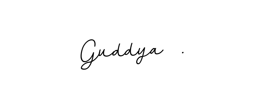 The best way (BallpointsItalic-DORy9) to make a short signature is to pick only two or three words in your name. The name Guddya  . include a total of six letters. For converting this name. Guddya  . signature style 11 images and pictures png