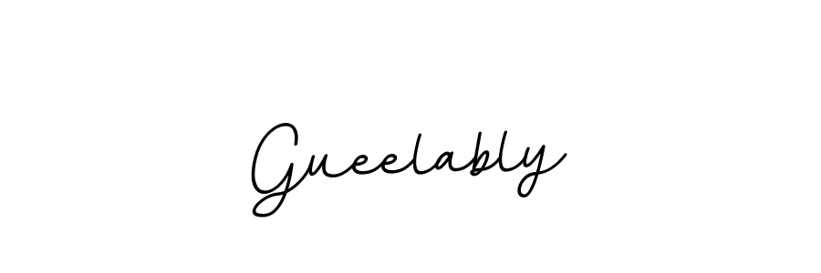 How to make Gueelably name signature. Use BallpointsItalic-DORy9 style for creating short signs online. This is the latest handwritten sign. Gueelably signature style 11 images and pictures png