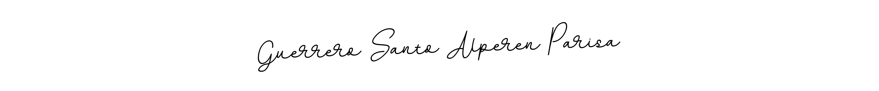 You can use this online signature creator to create a handwritten signature for the name Guerrero Santo Alperen Parisa. This is the best online autograph maker. Guerrero Santo Alperen Parisa signature style 11 images and pictures png