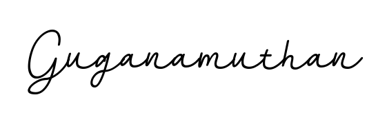 Explore multiple handwriting variations for Guganamuthan including this stunning BallpointsItalic-DORy9 design. Free to use across all platforms. Guganamuthan signature style 11 images and pictures png