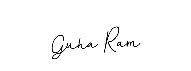 Design your own signature with our free online signature maker. With this signature software, you can create a handwritten (BallpointsItalic-DORy9) signature for name Guha Ram. Guha Ram signature style 11 images and pictures png