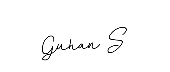 How to make Guhan S name signature. Use BallpointsItalic-DORy9 style for creating short signs online. This is the latest handwritten sign. Guhan S signature style 11 images and pictures png