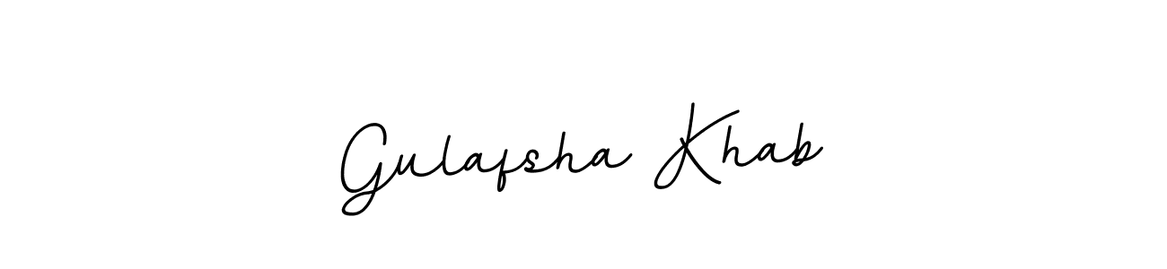 Design your own signature with our free online signature maker. With this signature software, you can create a handwritten (BallpointsItalic-DORy9) signature for name Gulafsha Khab. Gulafsha Khab signature style 11 images and pictures png