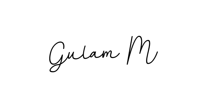 This is the best signature style for the Gulam M name. Also you like these signature font (BallpointsItalic-DORy9). Mix name signature. Gulam M signature style 11 images and pictures png