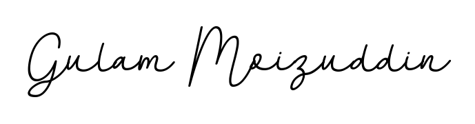 Get an exclusive digital autograph for Gulam Moizuddin. The BallpointsItalic-DORy9 typeface captures the charm of real penmanship on paper. Gulam Moizuddin signature style 11 images and pictures png