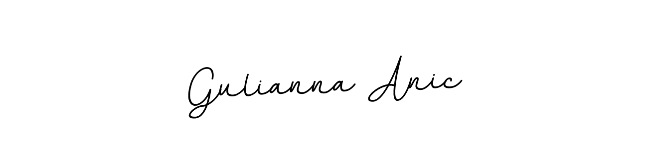 Gulianna Anic stylish signature style. Best Handwritten Sign (BallpointsItalic-DORy9) for my name. Handwritten Signature Collection Ideas for my name Gulianna Anic. Gulianna Anic signature style 11 images and pictures png