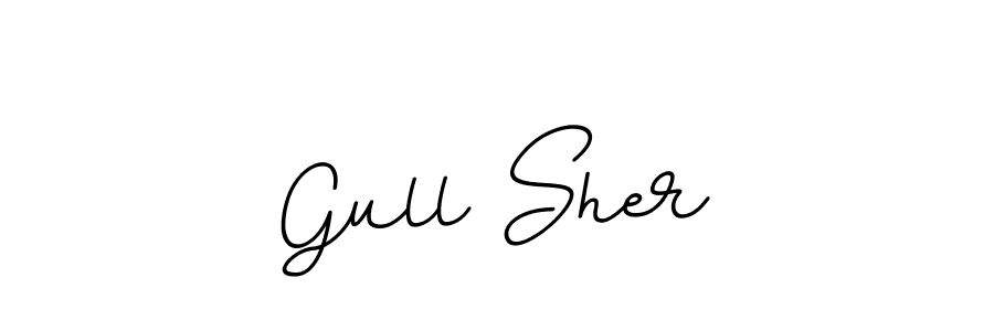 How to make Gull Sher name signature. Use BallpointsItalic-DORy9 style for creating short signs online. This is the latest handwritten sign. Gull Sher signature style 11 images and pictures png