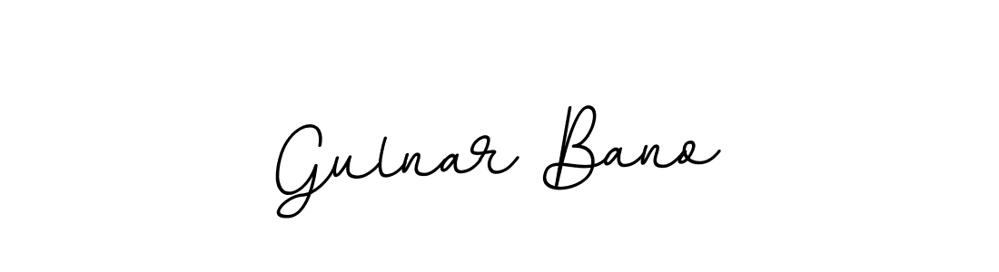 Make a beautiful signature design for name Gulnar Bano. With this signature (BallpointsItalic-DORy9) style, you can create a handwritten signature for free. Gulnar Bano signature style 11 images and pictures png