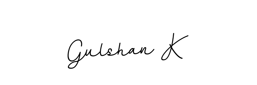 Make a beautiful signature design for name Gulshan K. With this signature (BallpointsItalic-DORy9) style, you can create a handwritten signature for free. Gulshan K signature style 11 images and pictures png