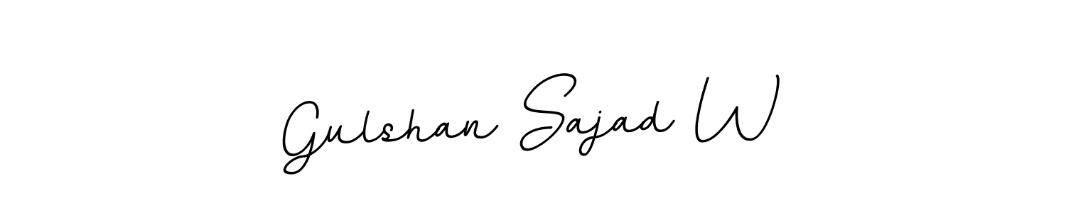 Use a signature maker to create a handwritten signature online. With this signature software, you can design (BallpointsItalic-DORy9) your own signature for name Gulshan Sajad W. Gulshan Sajad W signature style 11 images and pictures png