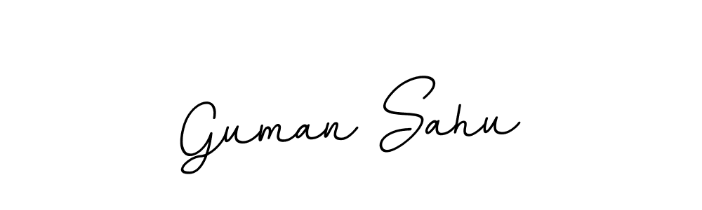 How to make Guman Sahu name signature. Use BallpointsItalic-DORy9 style for creating short signs online. This is the latest handwritten sign. Guman Sahu signature style 11 images and pictures png