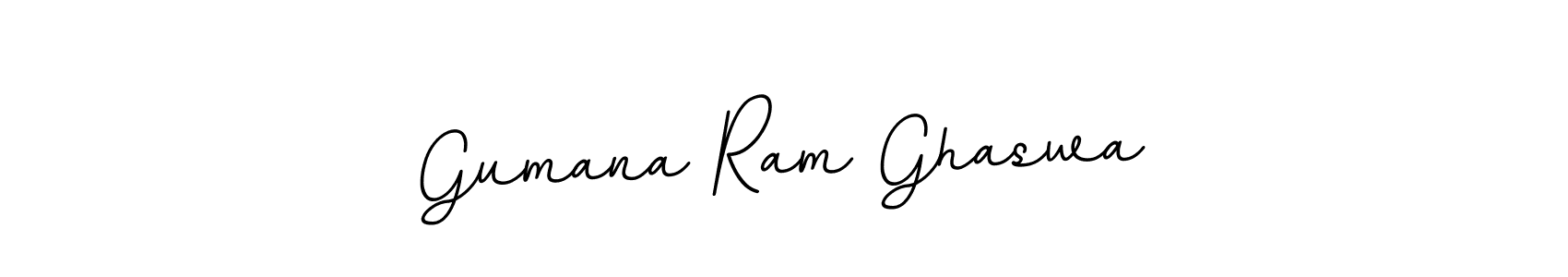 Use a signature maker to create a handwritten signature online. With this signature software, you can design (BallpointsItalic-DORy9) your own signature for name Gumana Ram Ghaswa. Gumana Ram Ghaswa signature style 11 images and pictures png