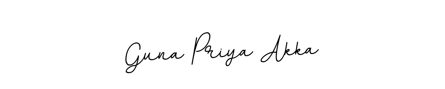 Design your own signature with our free online signature maker. With this signature software, you can create a handwritten (BallpointsItalic-DORy9) signature for name Guna Priya Akka. Guna Priya Akka signature style 11 images and pictures png