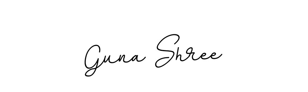 You should practise on your own different ways (BallpointsItalic-DORy9) to write your name (Guna Shree) in signature. don't let someone else do it for you. Guna Shree signature style 11 images and pictures png