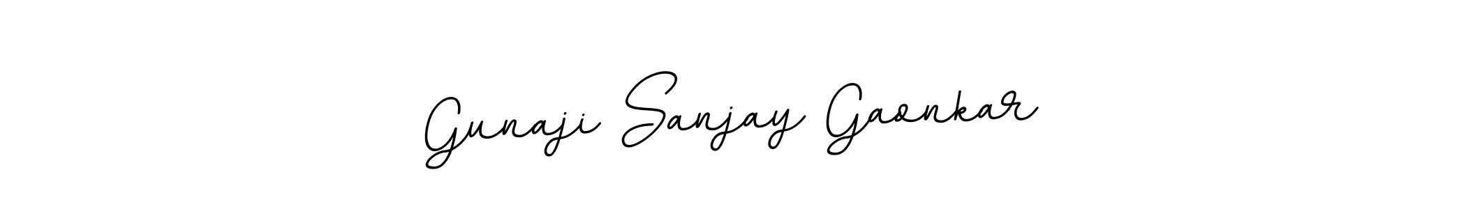 Make a beautiful signature design for name Gunaji Sanjay Gaonkar. With this signature (BallpointsItalic-DORy9) style, you can create a handwritten signature for free. Gunaji Sanjay Gaonkar signature style 11 images and pictures png