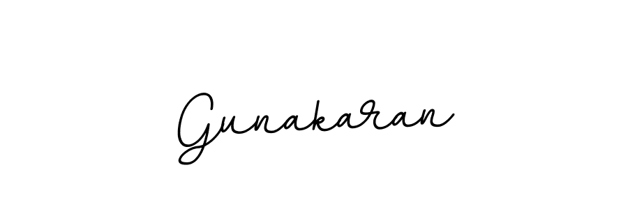Make a beautiful signature design for name Gunakaran. With this signature (BallpointsItalic-DORy9) style, you can create a handwritten signature for free. Gunakaran signature style 11 images and pictures png