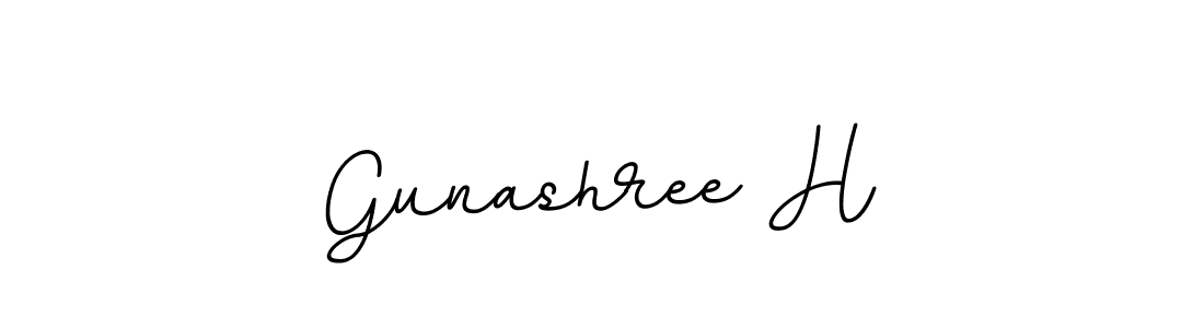 Make a beautiful signature design for name Gunashree H. With this signature (BallpointsItalic-DORy9) style, you can create a handwritten signature for free. Gunashree H signature style 11 images and pictures png