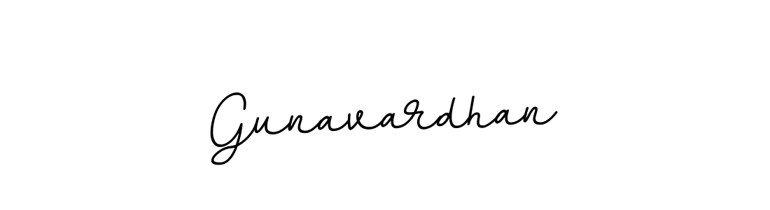 How to make Gunavardhan name signature. Use BallpointsItalic-DORy9 style for creating short signs online. This is the latest handwritten sign. Gunavardhan signature style 11 images and pictures png