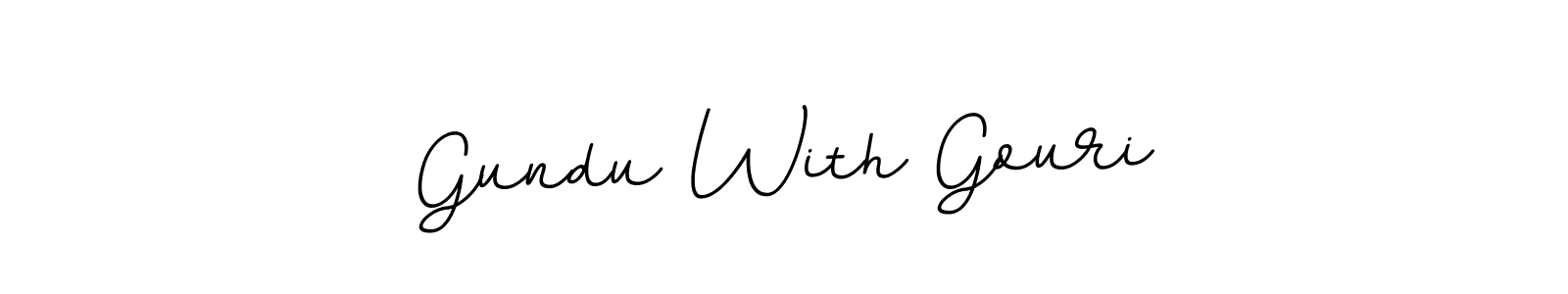 Gundu With Gouri stylish signature style. Best Handwritten Sign (BallpointsItalic-DORy9) for my name. Handwritten Signature Collection Ideas for my name Gundu With Gouri. Gundu With Gouri signature style 11 images and pictures png