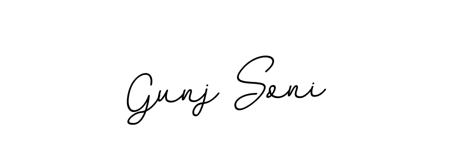 The best way (BallpointsItalic-DORy9) to make a short signature is to pick only two or three words in your name. The name Gunj Soni include a total of six letters. For converting this name. Gunj Soni signature style 11 images and pictures png