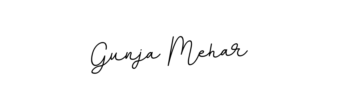 Make a beautiful signature design for name Gunja Mehar. With this signature (BallpointsItalic-DORy9) style, you can create a handwritten signature for free. Gunja Mehar signature style 11 images and pictures png