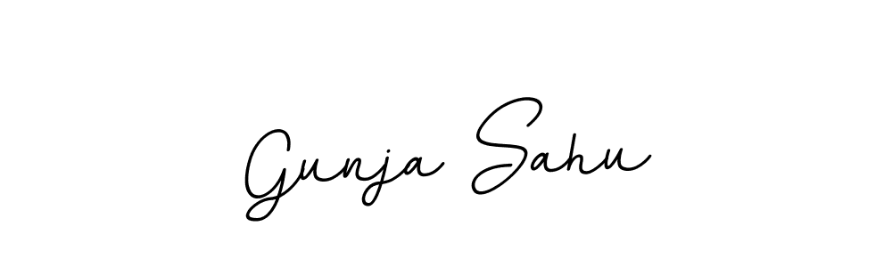 How to make Gunja Sahu name signature. Use BallpointsItalic-DORy9 style for creating short signs online. This is the latest handwritten sign. Gunja Sahu signature style 11 images and pictures png