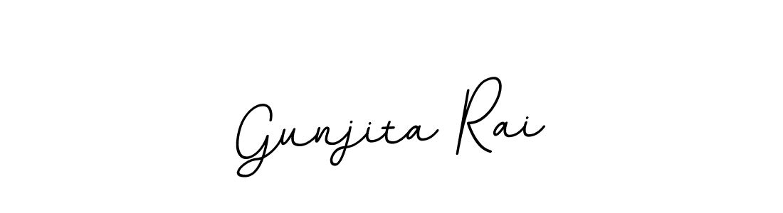 You should practise on your own different ways (BallpointsItalic-DORy9) to write your name (Gunjita Rai) in signature. don't let someone else do it for you. Gunjita Rai signature style 11 images and pictures png