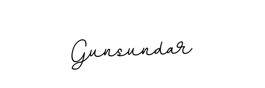 Make a beautiful signature design for name Gunsundar. With this signature (BallpointsItalic-DORy9) style, you can create a handwritten signature for free. Gunsundar signature style 11 images and pictures png