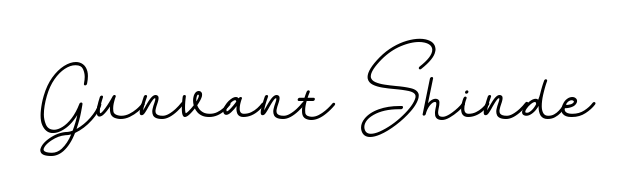 The BallpointsItalic-DORy9 typeface gives name Gunvant Shinde a refined look. Suitable for certificates, diplomas, and official verification. Gunvant Shinde signature style 11 images and pictures png
