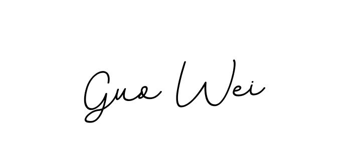 Design your own signature with our free online signature maker. With this signature software, you can create a handwritten (BallpointsItalic-DORy9) signature for name Guo Wei. Guo Wei signature style 11 images and pictures png