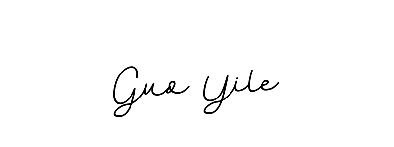 Guo Yile stylish signature style. Best Handwritten Sign (BallpointsItalic-DORy9) for my name. Handwritten Signature Collection Ideas for my name Guo Yile. Guo Yile signature style 11 images and pictures png