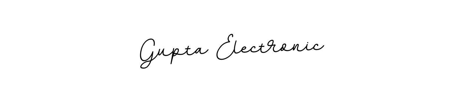 Create a beautiful signature design for name Gupta Electronic. With this signature (BallpointsItalic-DORy9) fonts, you can make a handwritten signature for free. Gupta Electronic signature style 11 images and pictures png
