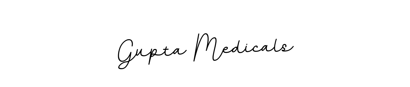 How to make Gupta Medicals name signature. Use BallpointsItalic-DORy9 style for creating short signs online. This is the latest handwritten sign. Gupta Medicals signature style 11 images and pictures png