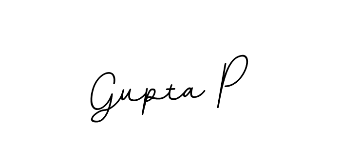 Use a signature maker to create a handwritten signature online. With this signature software, you can design (BallpointsItalic-DORy9) your own signature for name Gupta P. Gupta P signature style 11 images and pictures png