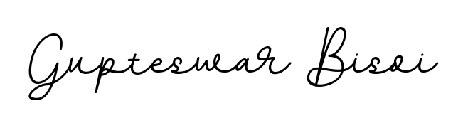 A timeless handwritten aesthetic for Gupteswar Bisoi. The BallpointsItalic-DORy9 font gives your signature a handcrafted feel with natural curves. Gupteswar Bisoi signature style 11 images and pictures png