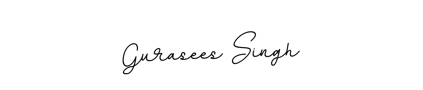 Make a beautiful signature design for name Gurasees Singh. With this signature (BallpointsItalic-DORy9) style, you can create a handwritten signature for free. Gurasees Singh signature style 11 images and pictures png