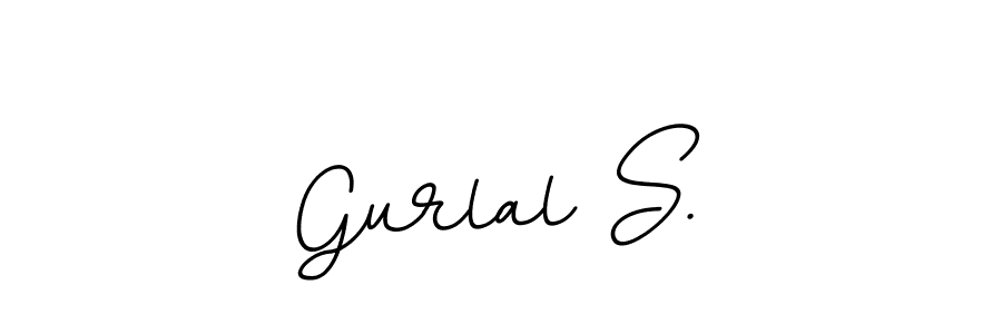 The best way (BallpointsItalic-DORy9) to make a short signature is to pick only two or three words in your name. The name Gurlal S. include a total of six letters. For converting this name. Gurlal S. signature style 11 images and pictures png