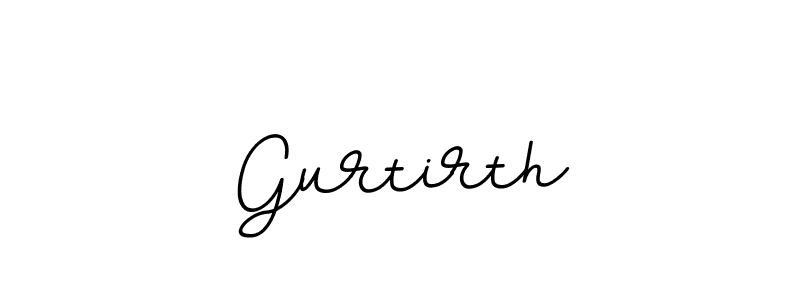 How to make Gurtirth name signature. Use BallpointsItalic-DORy9 style for creating short signs online. This is the latest handwritten sign. Gurtirth signature style 11 images and pictures png