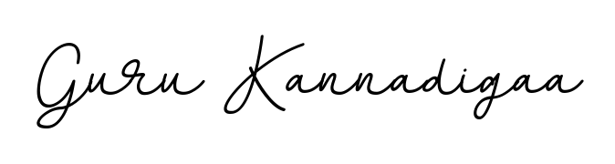 Practice writing Guru Kannadigaa with the flow of BallpointsItalic-DORy9 lettering. A fantastic source of inspiration for developing your personal signature style. Guru Kannadigaa signature style 11 images and pictures png
